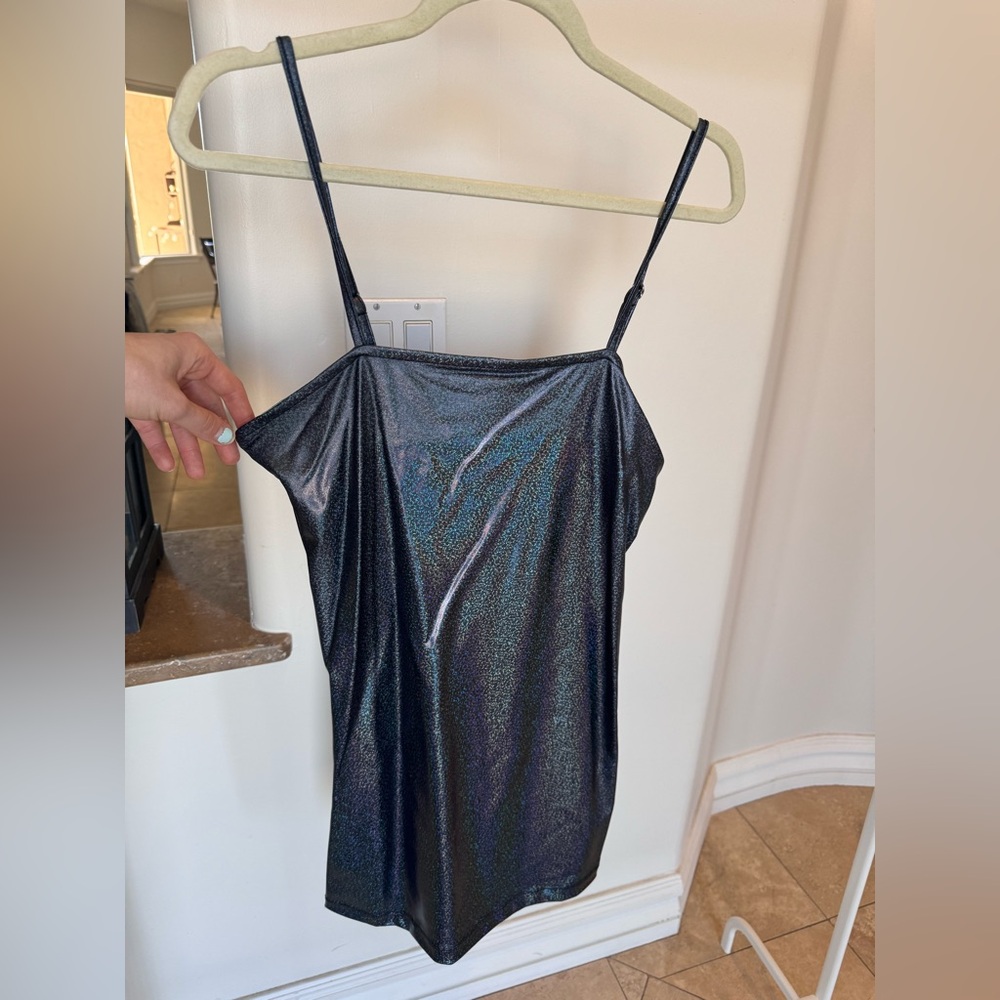 BP Be Proud Women's Black Rainbow Glitter Stretch Mini Dress - Picture 4 of 6